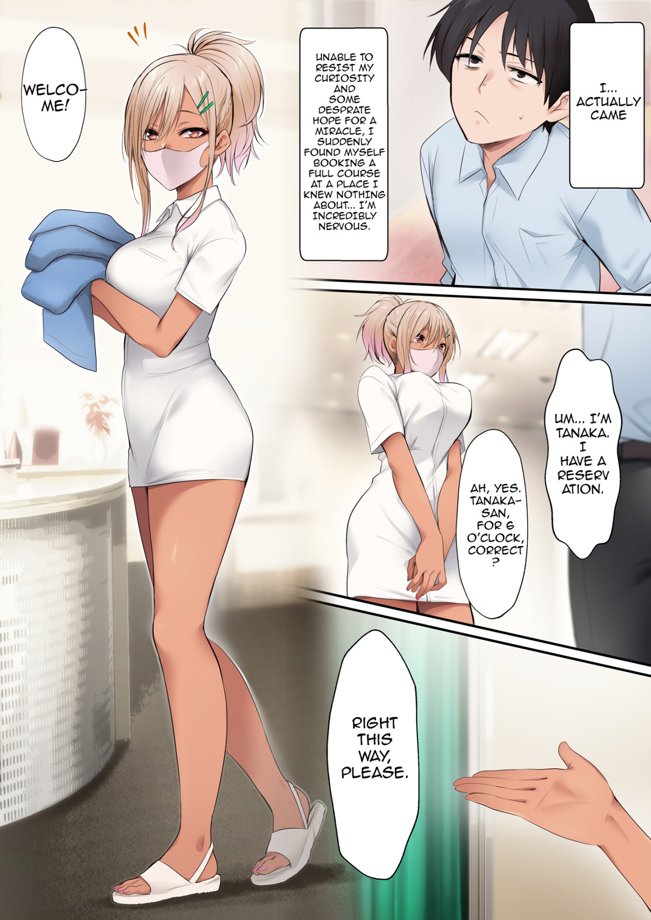 Hentai Manga Comic-Black gal esthetician's ultimate full massage-Read-3